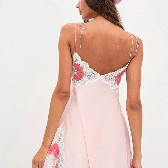 For Love & Lemons -- Sylvie Slip Dress -- Light Pink -- XXS - Picture 2 of 6
